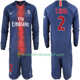 Fußballtrikots Paris Saint-Germain T. Silva 2 Kinder 2018-2019 Langarm Heimtrikotsatz kaufen